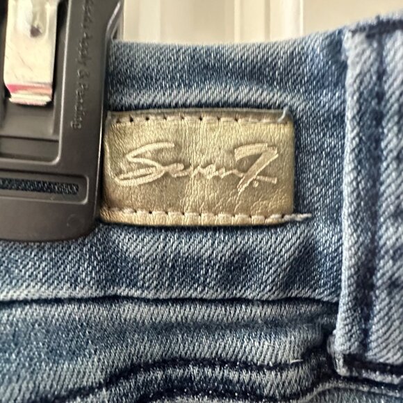 Seven7 Womens Plus Size 18 Tummyless Bootcut Jeans Blue Denim Cotton Blend - Picture 6 of 8